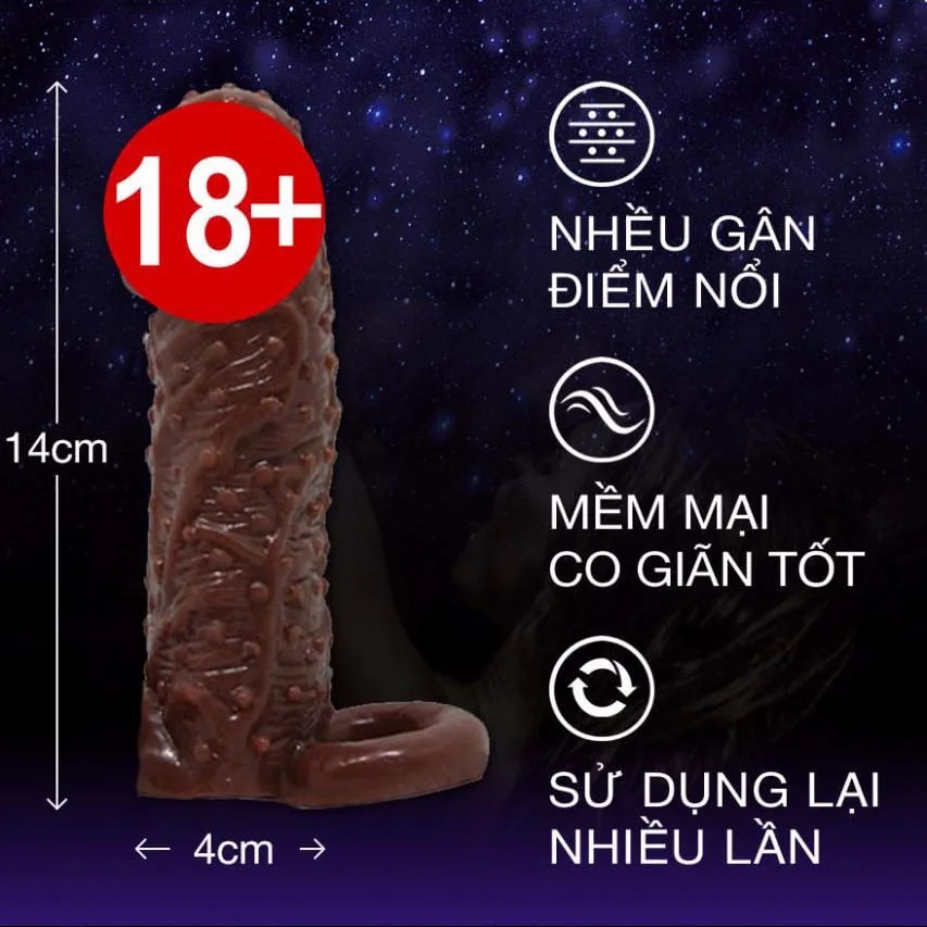Bao cao su dên tăng kích thước có dây đeo Baile Braveman 14x4cm phát triển kích thích chọn ngay — ảnh 5