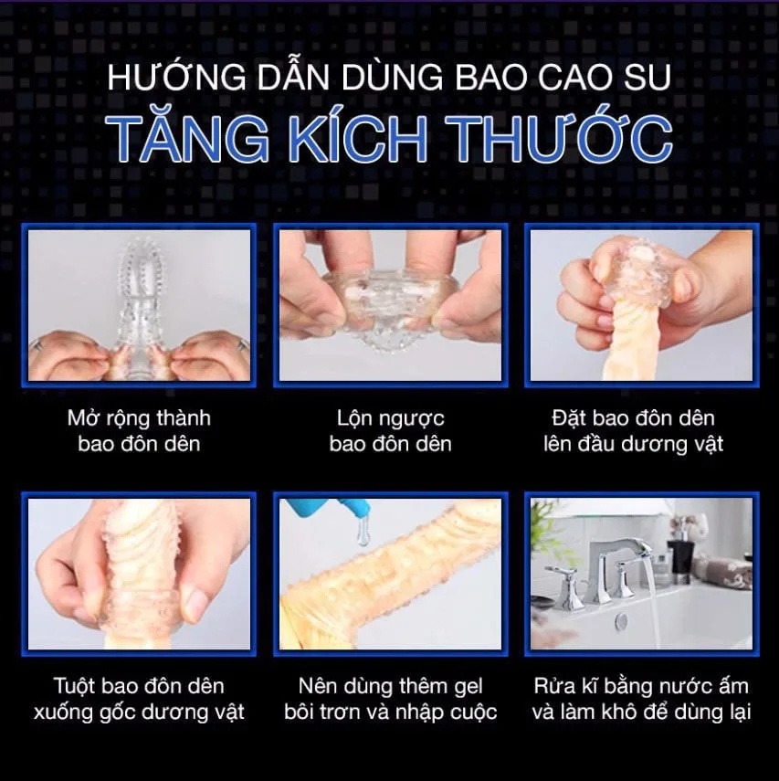 Bao cao su dên tăng kích thước có dây đeo Baile Braveman 14x4cm phát triển kích thích chọn ngay — ảnh 6