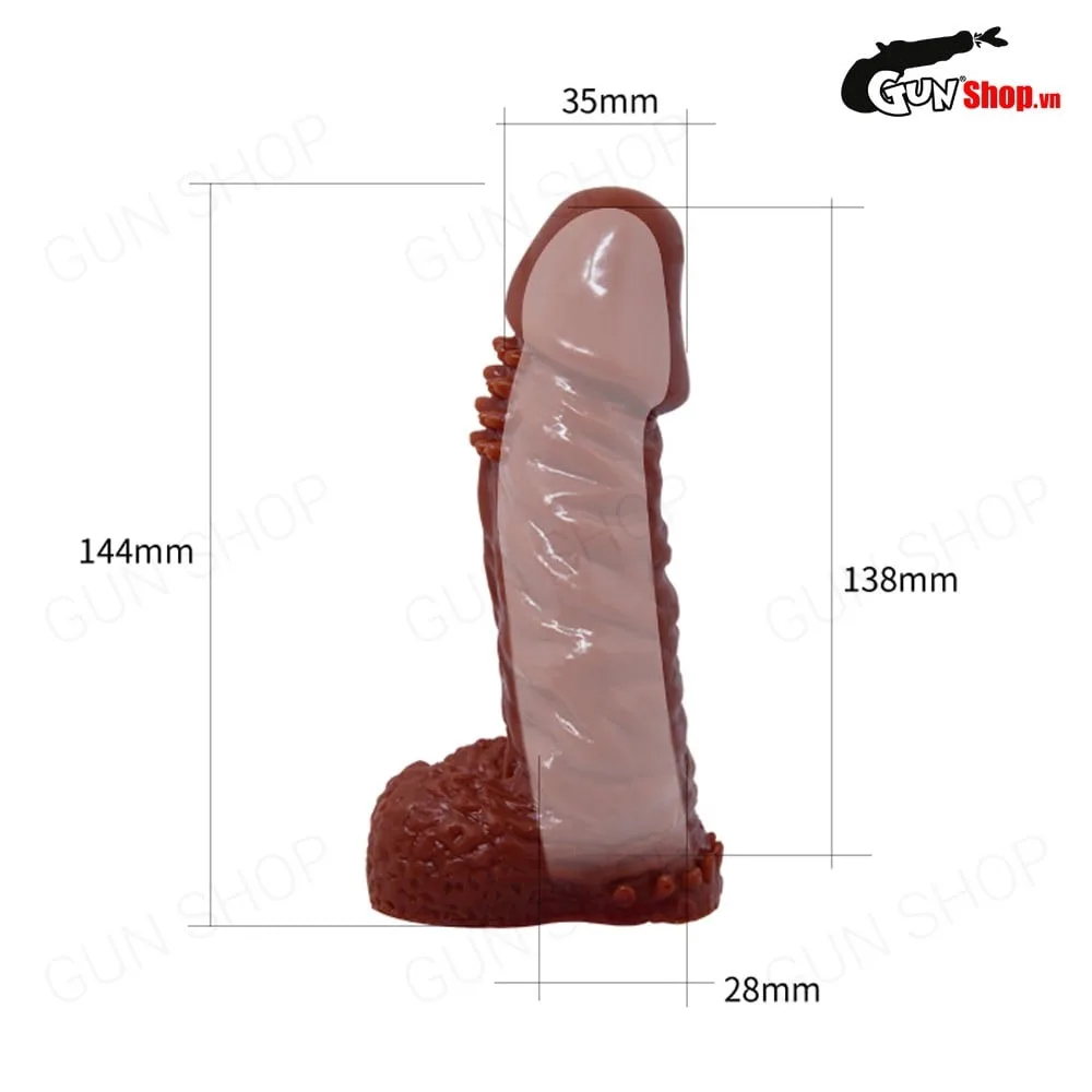 Bao cao su đôn dên Baile Wolftooth 14.4x3.5cm siêu kích thích — ảnh 3