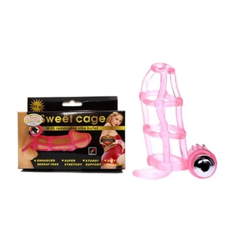 Bao cao su đôn dên lưới rung Baile Sweet Case tăng khoái cảm