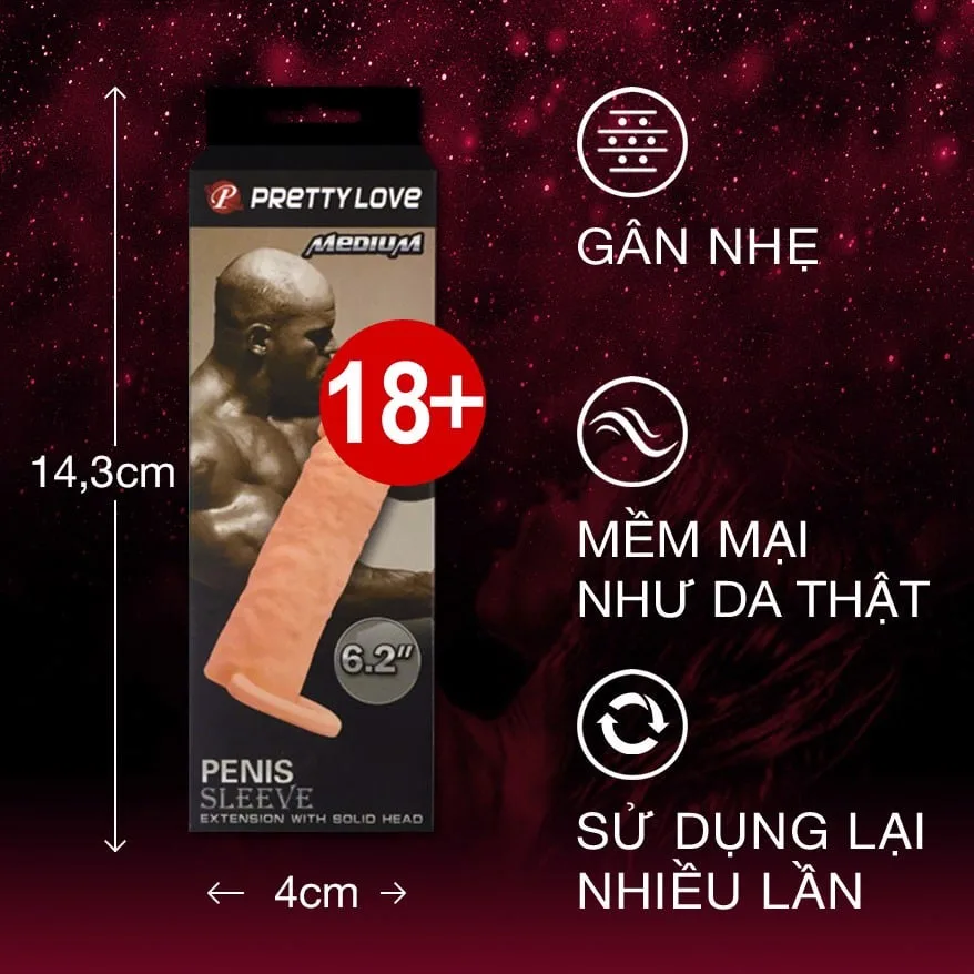 Bao cao su đôn dên Pretty Love Medium 6.2 siêu mềm mại kích thích mạnh — ảnh 5