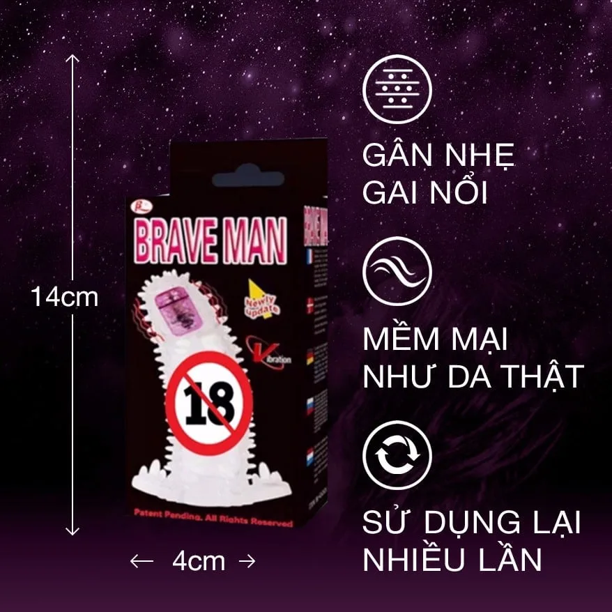 Bao cao su đôn dên Baile Braveman | Tăng kích thước, rung cực đã — ảnh 5