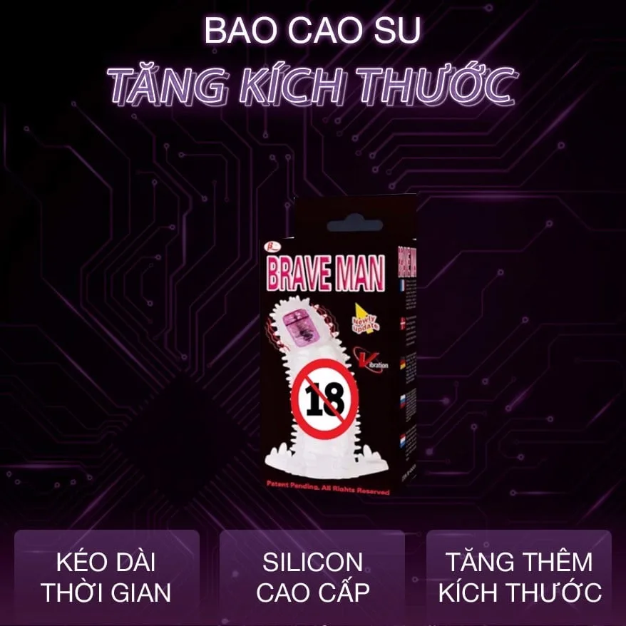 Bao cao su đôn dên Baile Braveman | Tăng kích thước, rung cực đã — ảnh 4