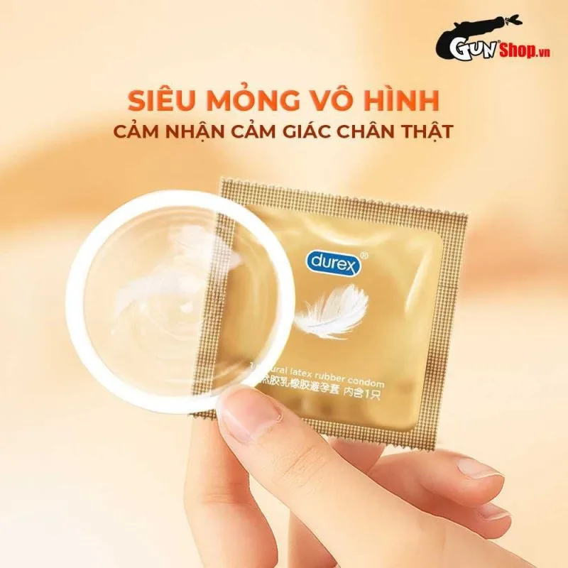 Bao cao su Durex Fetherlite siêu mỏng gel bôi trơn hộp 12 — ảnh 5
