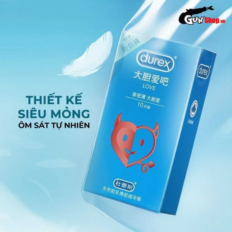 Bao cao su Durex Love siêu mỏng hương vani hộp 10 cái giá tốt — ảnh 5