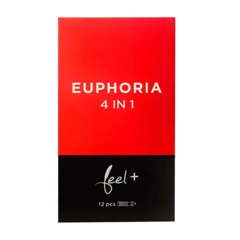 Bao cao su Feel Euphoria 4in1 kéo dài - Siêu mỏng - Hộp 12