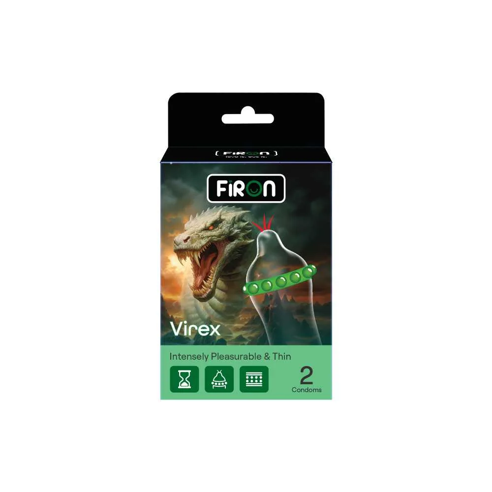 Bao cao su Firon Virex - Hộp 1 bao gai, 1 vòng bi siêu lớn + 1 bao Firon Rush (Hộp 2 cái) — ảnh 2