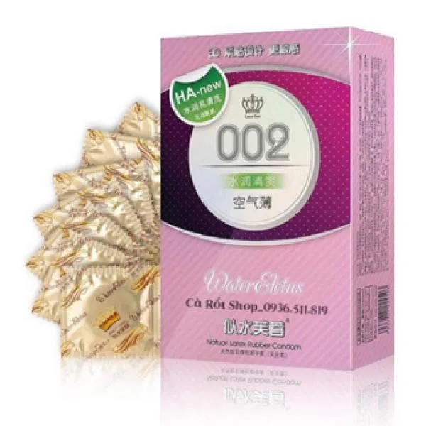 Bao cao su HA 002 Water Lotus mỏng nhẹ an toàn thoải mái