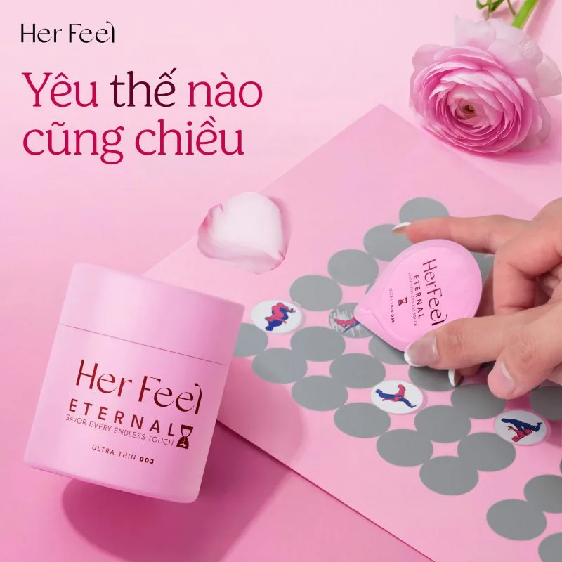 Bao Cao Su HerFeel Eternal Pleasure 003 – Siêu Mỏng Hương Nước Hoa Kéo Dài Thời Gian — ảnh 2