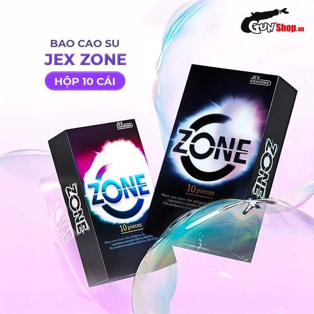 Bao cao su JEX Zone - Siêu mỏng chân thật, nhiều gel bôi trơn - Hộp 10 cái — ảnh 3