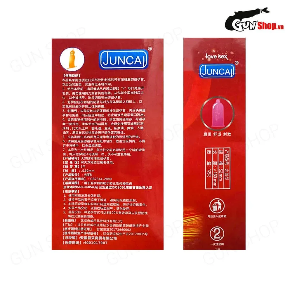 Bao cao su Juncai Elite nhanh truyền nhiệt ôm sát hộp 12 cái — ảnh 3