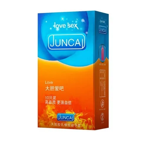 Bao cao su Juncai Love siêu mỏng an toàn hộp 10 cái siêu truyền nhiệt