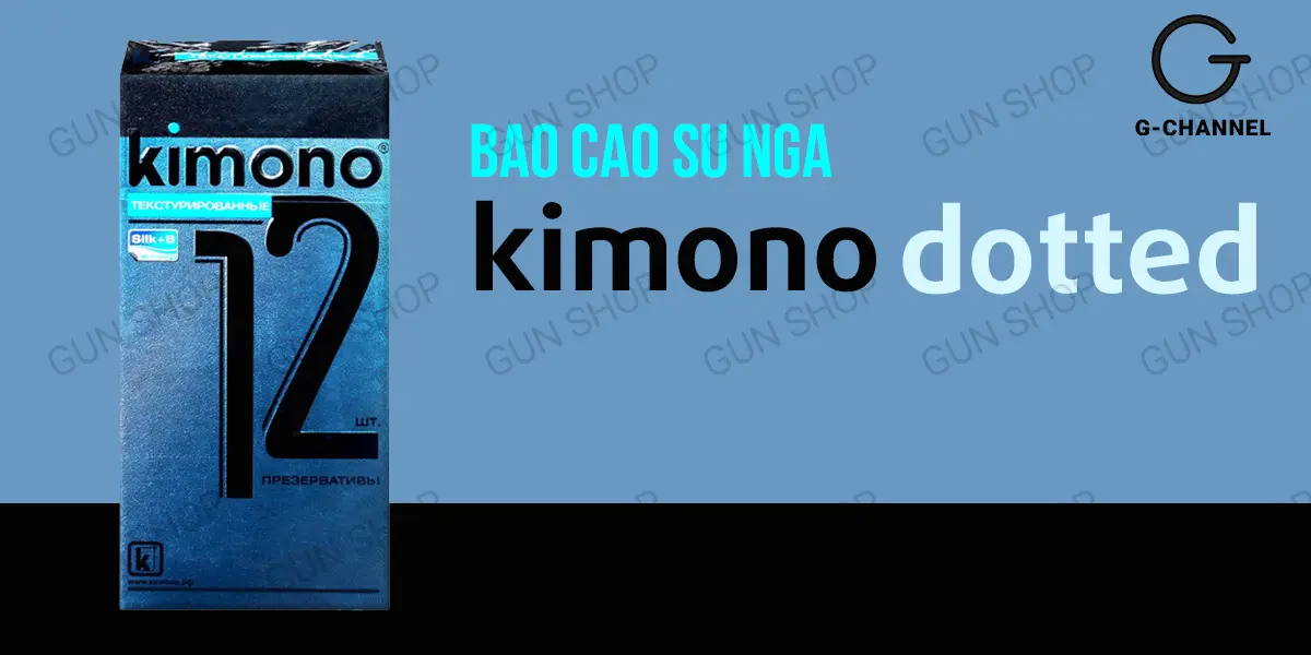 Bao cao su Kimono Dotted siêu mỏng 0.03mm, hộp 12 cái, an toàn, thoải mái — ảnh 2