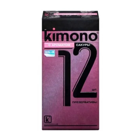 Bao cao su Kimono Hồng mỏng 0.03mm hương anh đào an toàn 12 cái