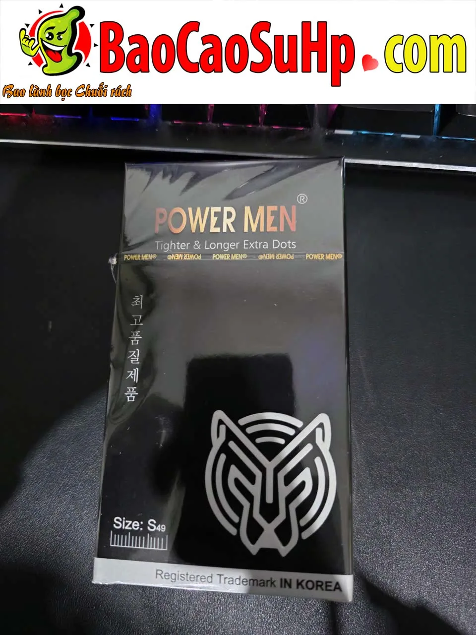 Bao cao su Ôm sát Tăng khoái cảm PowerMen Tighter & Longer & Dotted size 49mm