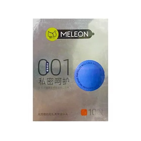 Bao cao su Meleon 001 Silver siêu mỏng hộp 10 cái tăng khoái cảm