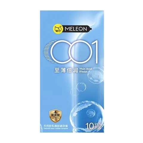 Bao cao su Meleon 001 siêu mỏng ẩm mượt hộp 10 cái chất lượng