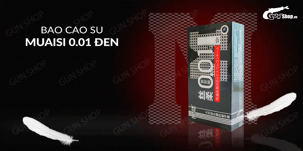 Bao cao su Muaisi 0.01 Đen - Siêu mỏng 0.01mm - Hộp 10 cái — ảnh 2