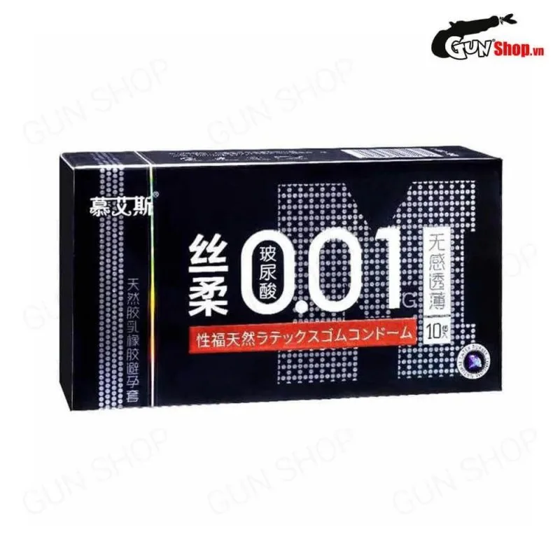 Bao cao su Muaisi 0.01 Đen - Siêu mỏng 0.01mm - Hộp 10 cái — ảnh 7