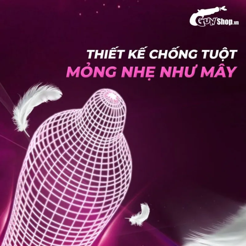 Bao cao su Muaisi Hồng siêu mỏng gel tự nhiên an toàn 10 cái — ảnh 4