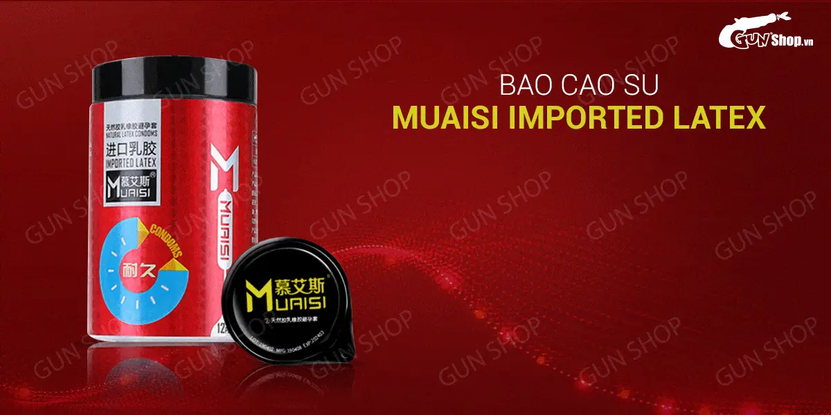 Muaisi Bao Cao Su Latex Nhập Khẩu Đỏ Kéo Dài 12 Cái Hộp — ảnh 2