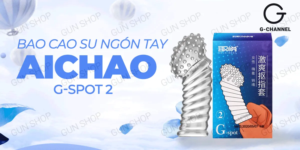 Bao cao su ngón tay Aichao G-spot gai nổi lớn kích thích mạnh — ảnh 2
