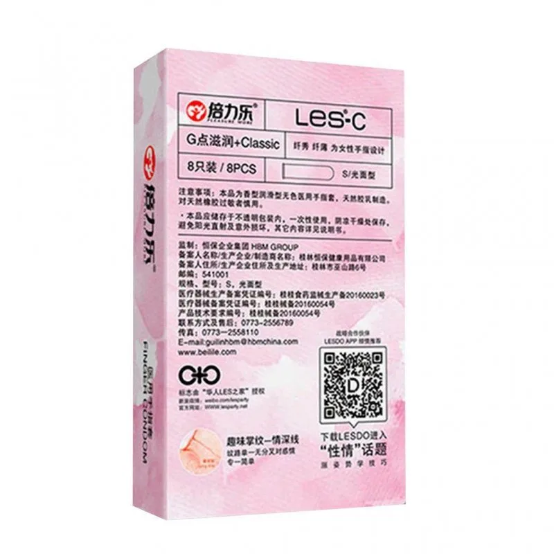 Bao cao su ngón tay Beilile Les-C hộp 8 cái an toàn uy tín — ảnh 3
