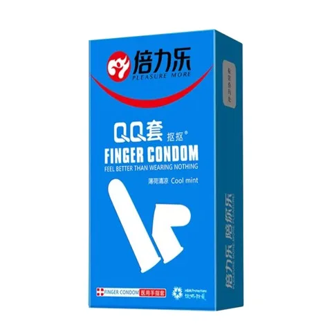 Bao cao su ngón tay mát lạnh Beilile QQ Cool Mint Hộp 10 cái hàng chính hãng