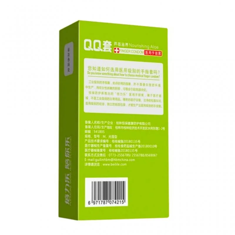 Bao cao su ngón tay nha đam Beilile QQ Aloe 10 cái an toàn mới — ảnh 3
