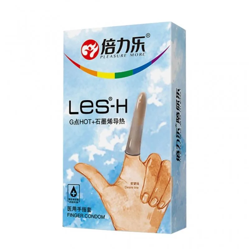 Bao cao su ngón tay nóng ấm Beilile Les-H hộp 8 cái tăng hưng phấn — ảnh 2