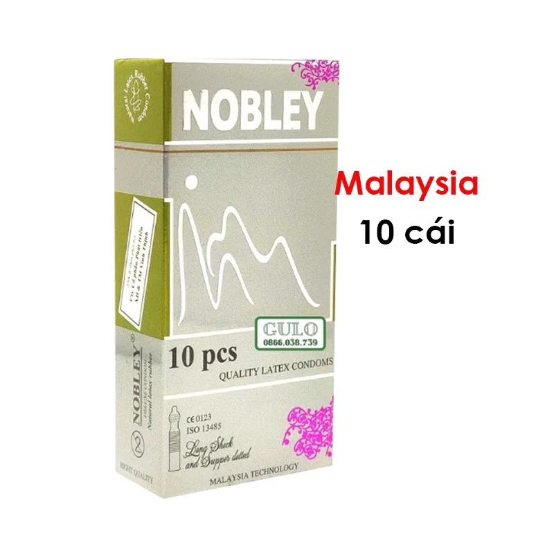 Bao cao su Nobley 10 pcs siêu mỏng giá tốt chính hãng Malaysia