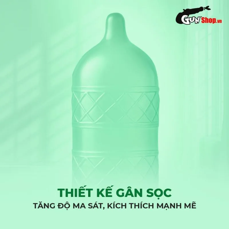 Okamoto Harmony siêu mỏng gân sọc an toàn mềm mại 10 cái — ảnh 4