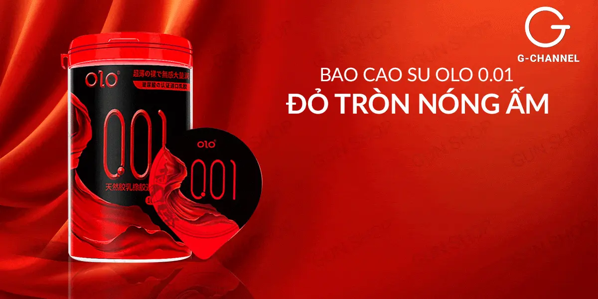 Bao cao su OLO 0.01 Đỏ siêu mỏng nóng ấm hộp 10 cái giá tốt — ảnh 2
