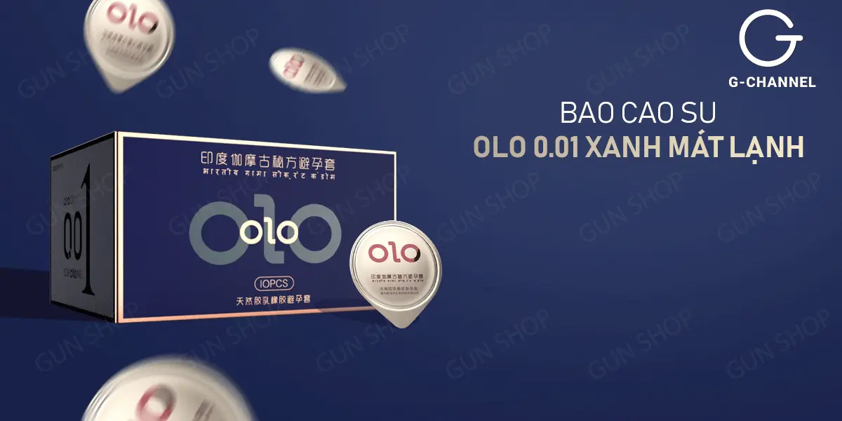 Bao cao su OLO 0.01 xanh siêu mỏng mát lạnh kéo dài đỉnh cao — ảnh 2