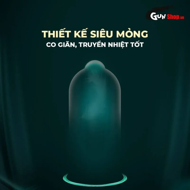 Bao cao su OLO 0.01 Đen siêu mỏng hương vani thơm mát hộp 10 cái an toàn — ảnh 5