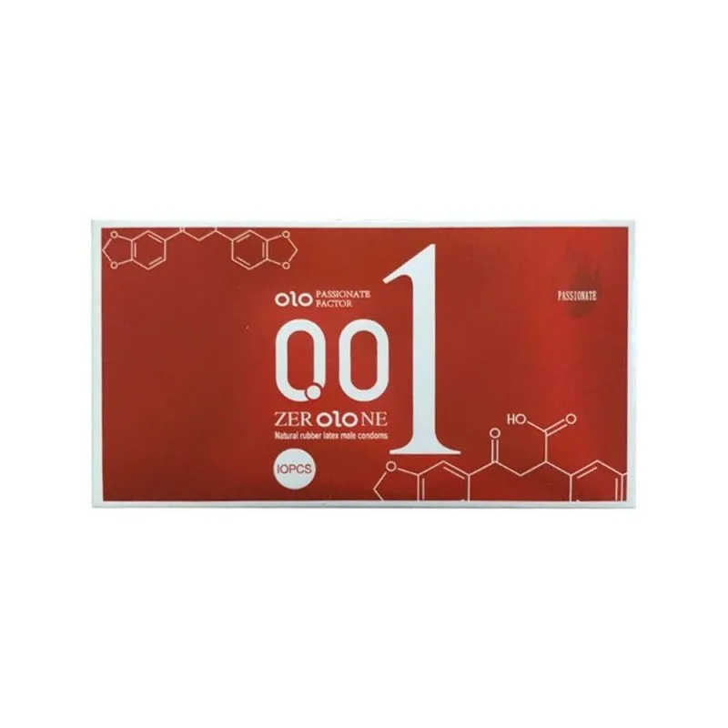 Bao cao su OLO 0.01 Đỏ - Siêu mỏng nóng ấm - Hộp 10 cái — ảnh 4