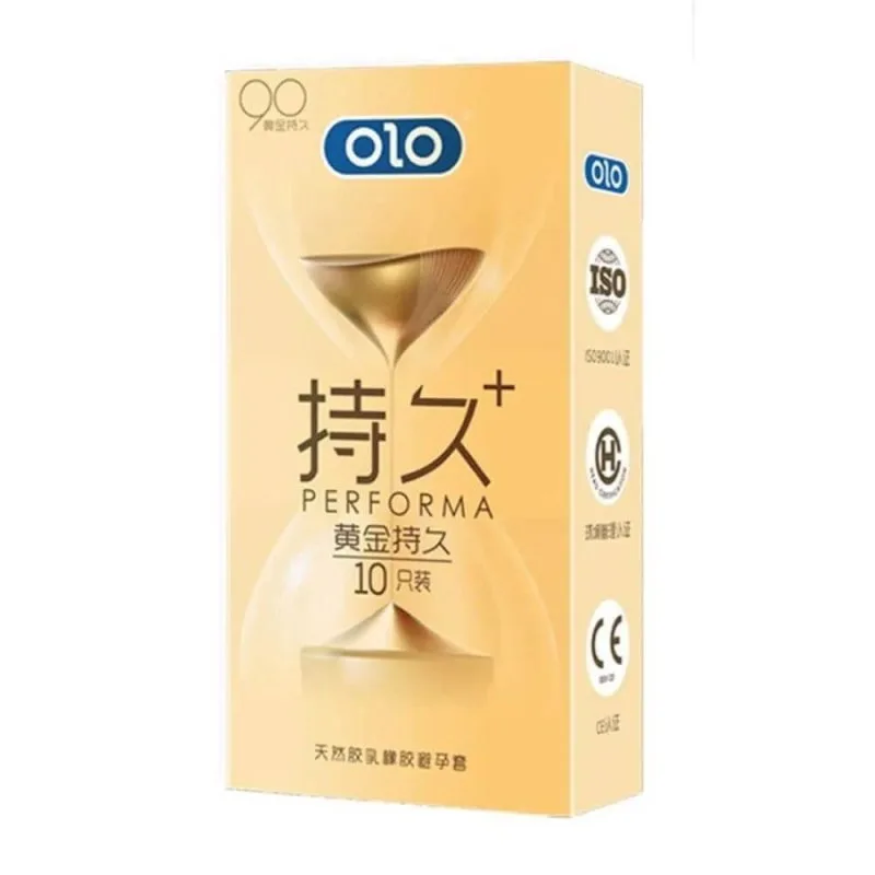 Bao cao su OLO 0.01 Đồng Hồ Vàng hộp 10 cái kéo dài thời gian — ảnh 3