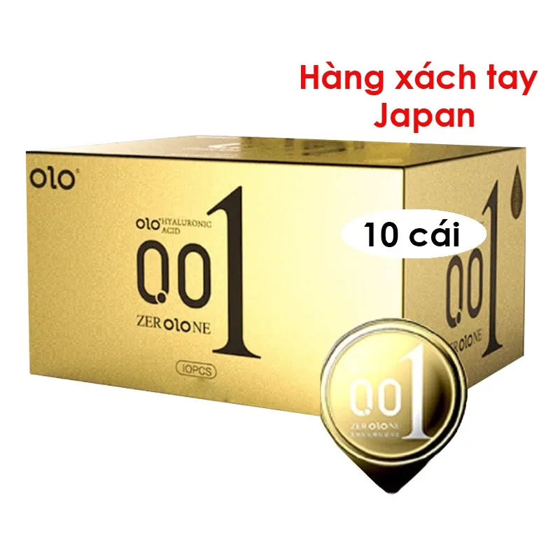 Bao cao su OLO siêu mỏng gân gai 0.01 kéo dài cực đỉnh 10 cái