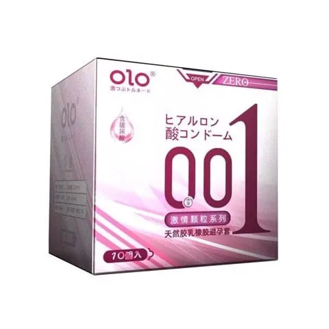 Bao cao su OLO 0.01 Zero Hồng siêu mỏng, hạt gai, gel trơn