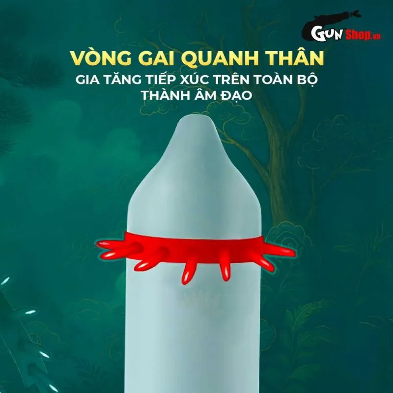 Bao cao su OLO Nai gai đầu Hộp 1 cái tặng bi silicon mềm mại — ảnh 7
