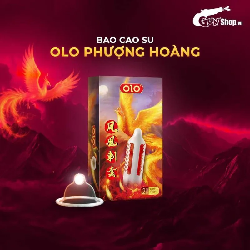 Bao cao su OLO Phượng Hoàng gai đứng hộp 1 cái tặng bi silicon — ảnh 3
