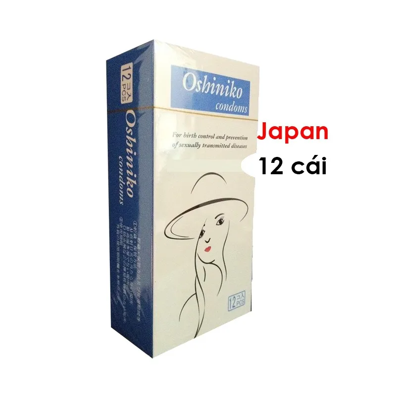 Bao cao su Oshiniko siêu mỏng gân gai hộp 12 chiếc chính hãng Nhật Bản