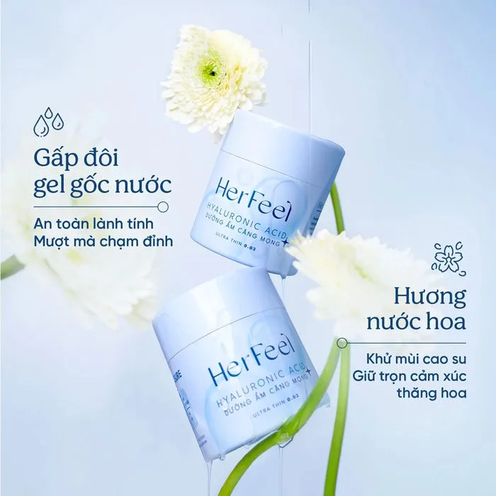 Bao Cao Su PlayAh HerFeel Hyaluronic Acid 003 Hương Nước Hoa Pháp Siêu Mỏng Dưỡng Ẩm — ảnh 3