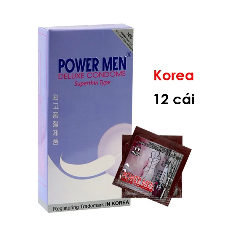 Power Men Duluxe siêu mỏng, chính hãng Hàn Quốc, an toàn tuyệt đối