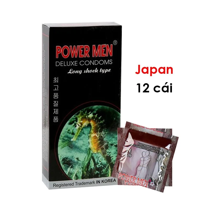 Bao cao su Powermen Cá Ngựa Đen 12s an toàn tăng khoái cảm