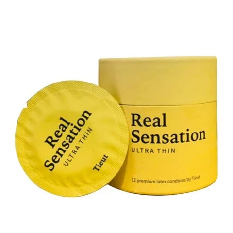 Bao cao su Real Sensation siêu mỏng cao cấp hộp 12 cái an toàn