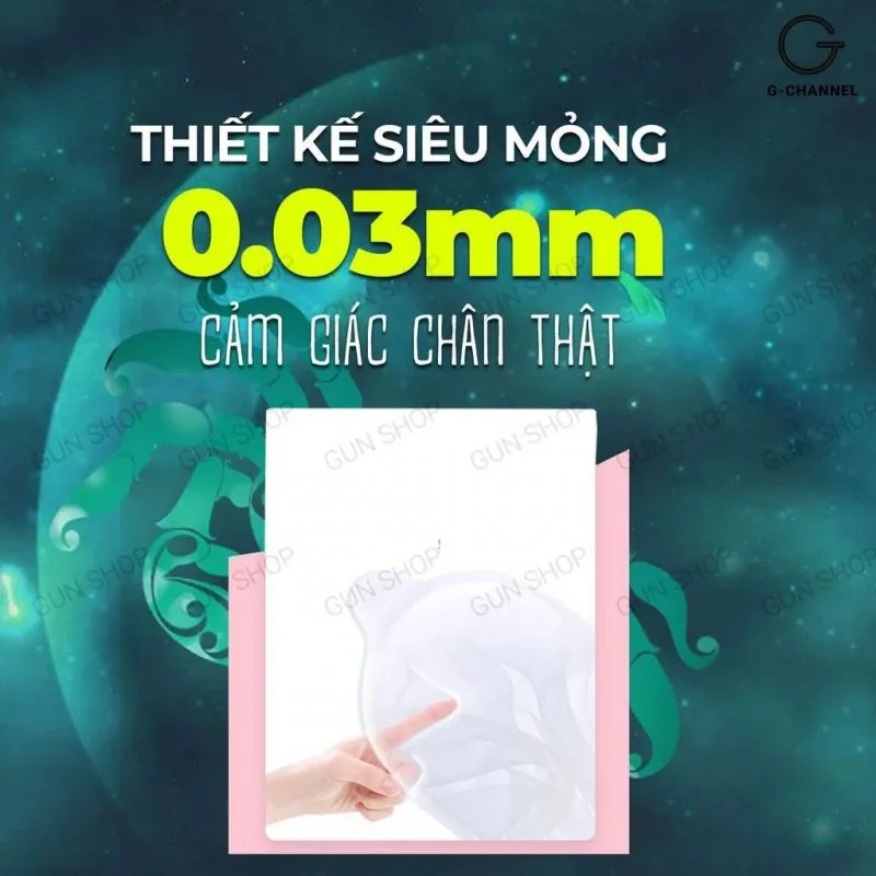 Bao cao su Ropockon Cung Cự Giải - Mỏng 0.03mm hương dâu - Hộp 12 cái — ảnh 5