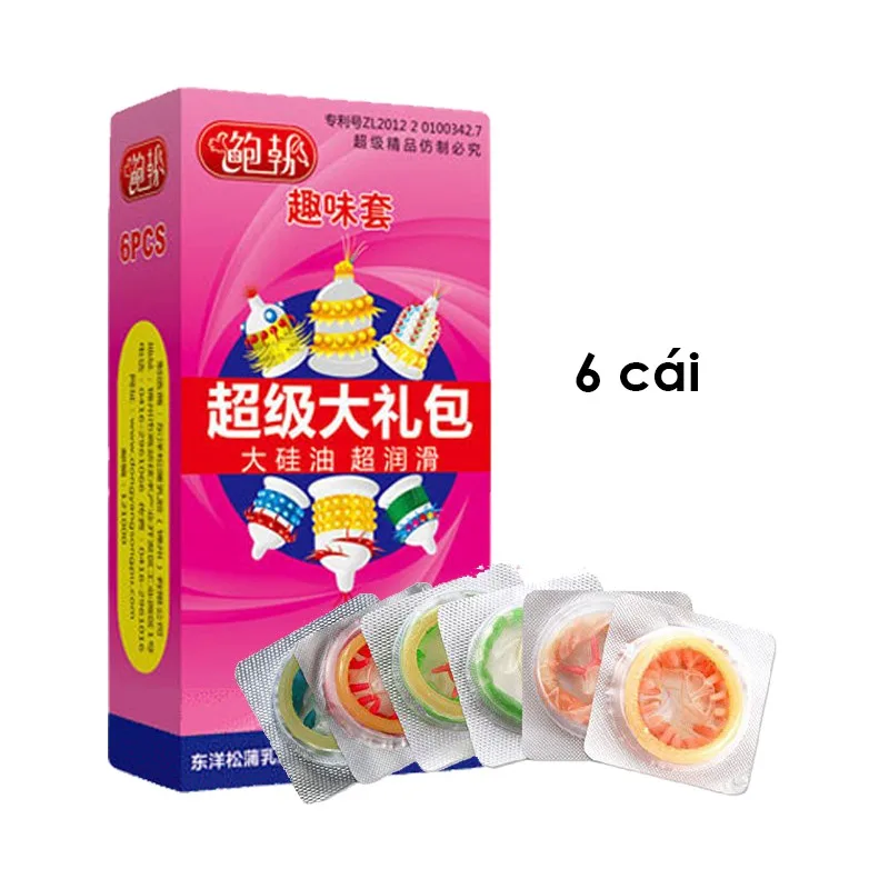Bao cao su Runbo gân gai lớn 6 cái siêu mượt an toàn