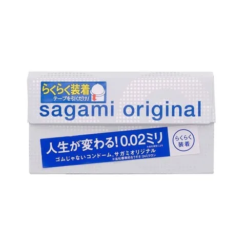 Bao cao su Sagami siêu mỏng 0.02mm, an toàn, hộp 6 cái