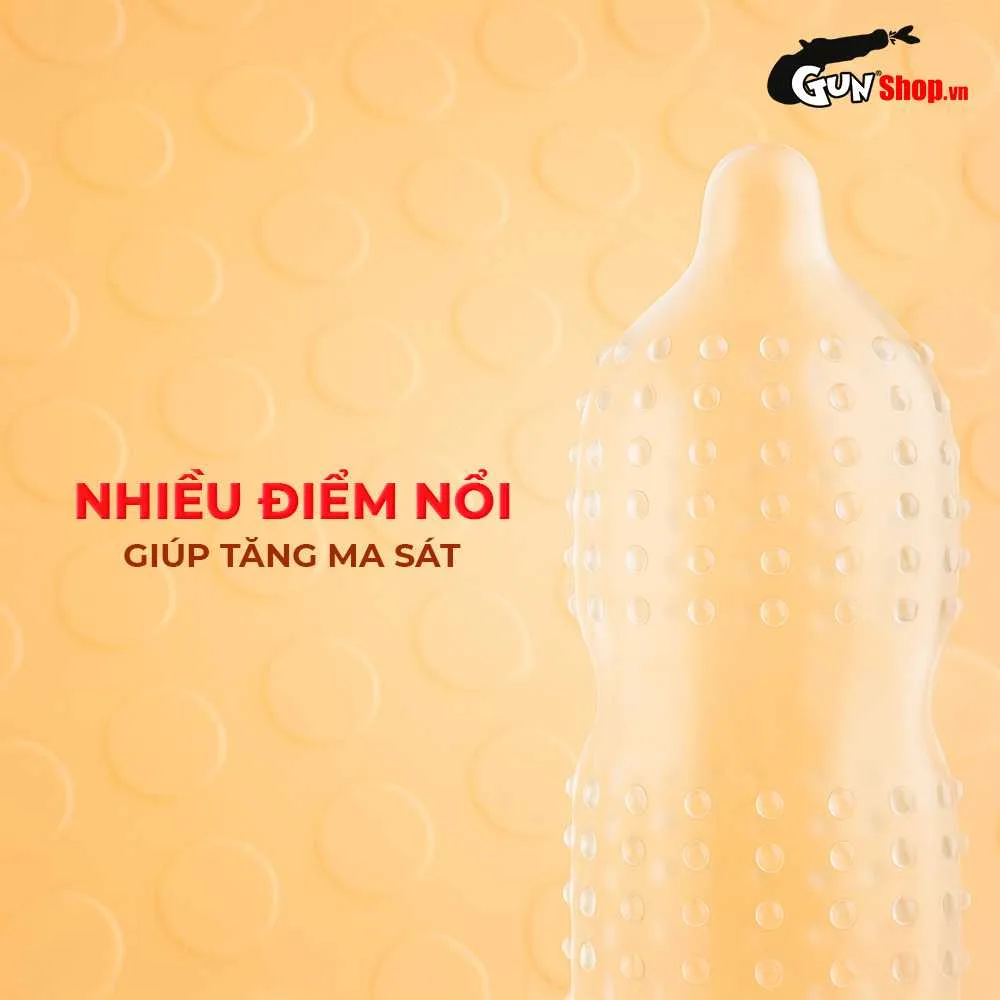 Bao cao su Sagami Dotty G Mint Are Are - Siêu điểm nổi, nhiều gel bôi trơn - Hộp 10 cái — ảnh 5
